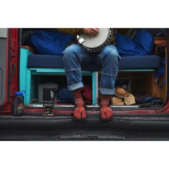 Bedrock Crew Performance Split-Toe Socks (Salmon)  2