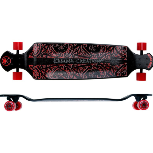 Drop Deck 43" Longboard - Black Wave (Black)
