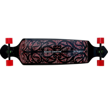 Drop Deck 43" Longboard - Black Wave (Black) 2