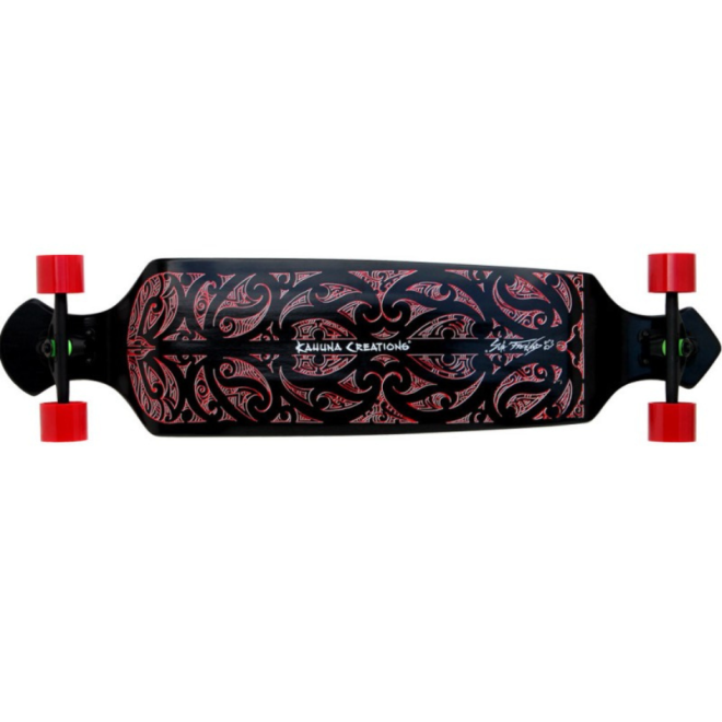 Drop Deck 43" Longboard - Black Wave (Black)