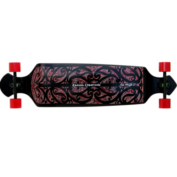 Drop Deck 43" Longboard - Black Wave (Black)