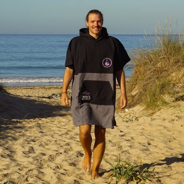WAVE HAWAII Travel Poncho Pampatar (black-grey)