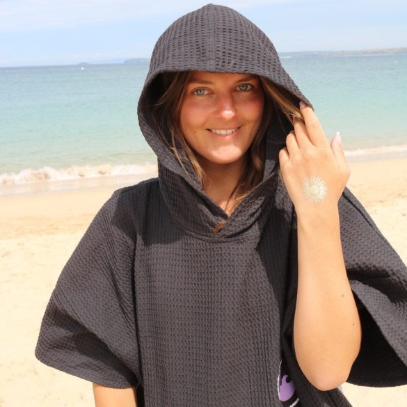 WAVE HAWAII Travel Poncho Pampatar (black-grey)