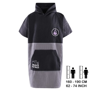 WAVE HAWAII Travel Poncho Pampatar (black-grey)