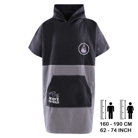 WAVE HAWAII Travel Poncho Pampatar (black-grey)